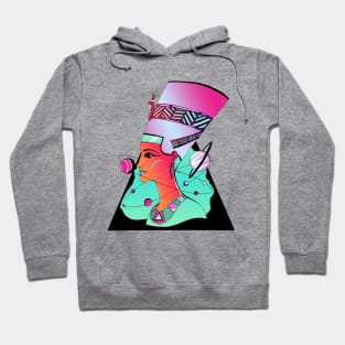 Blue Red Blend Nefertiti and The Stars Hoodie